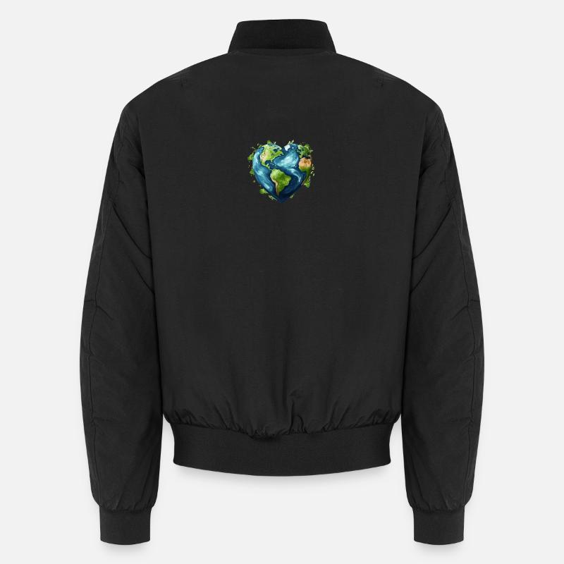 Love our earth - Unisex Bomber Jacket - black