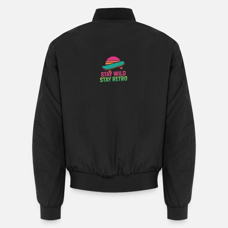 Stay Wild Retro Skate Bomber unisexe