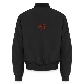 La Dolce Vita Retro Script - Unisex Bomberjacke - Schwarz - Hinten - AI Model Male 185 light (185cm)