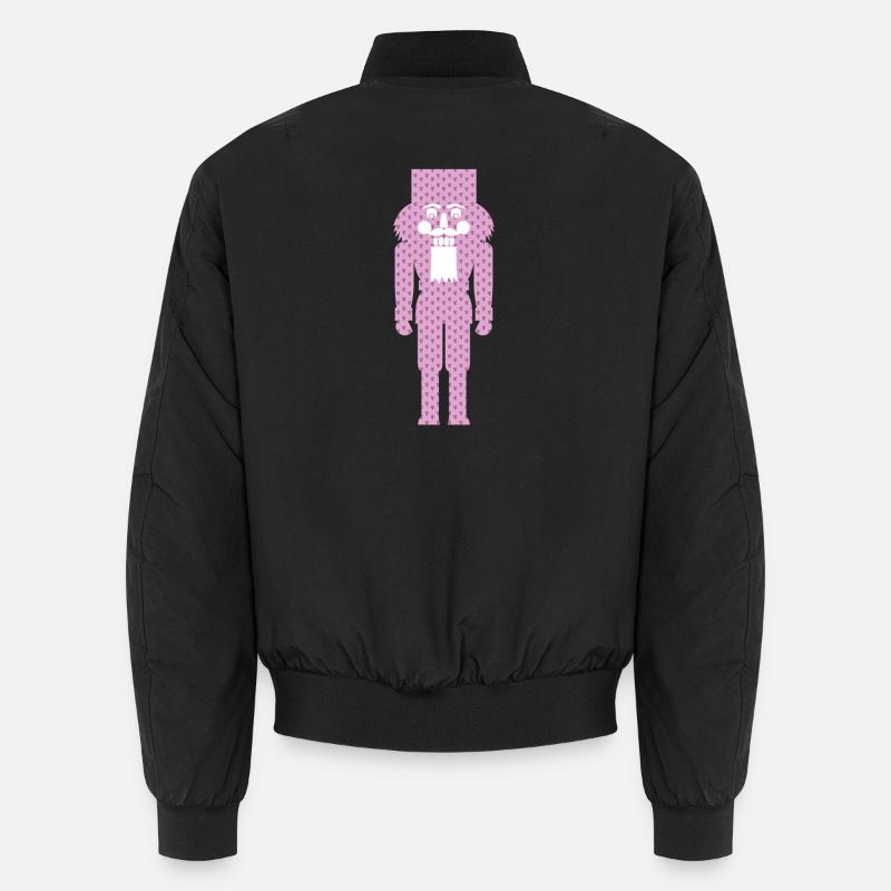 Nutcracker Christmas Pink Hearts Xmas Symbol Unisex Bomber Jacket