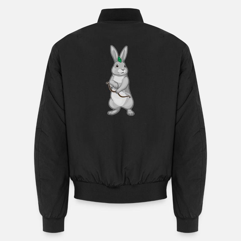 Bunny Archer Bow - Unisex Bomber Jacket - black