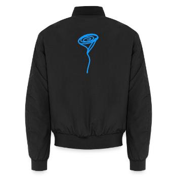 Blue Rose - Unisex Bomberjacke - Schwarz - Hinten - AI Model Male 185 light (185cm)