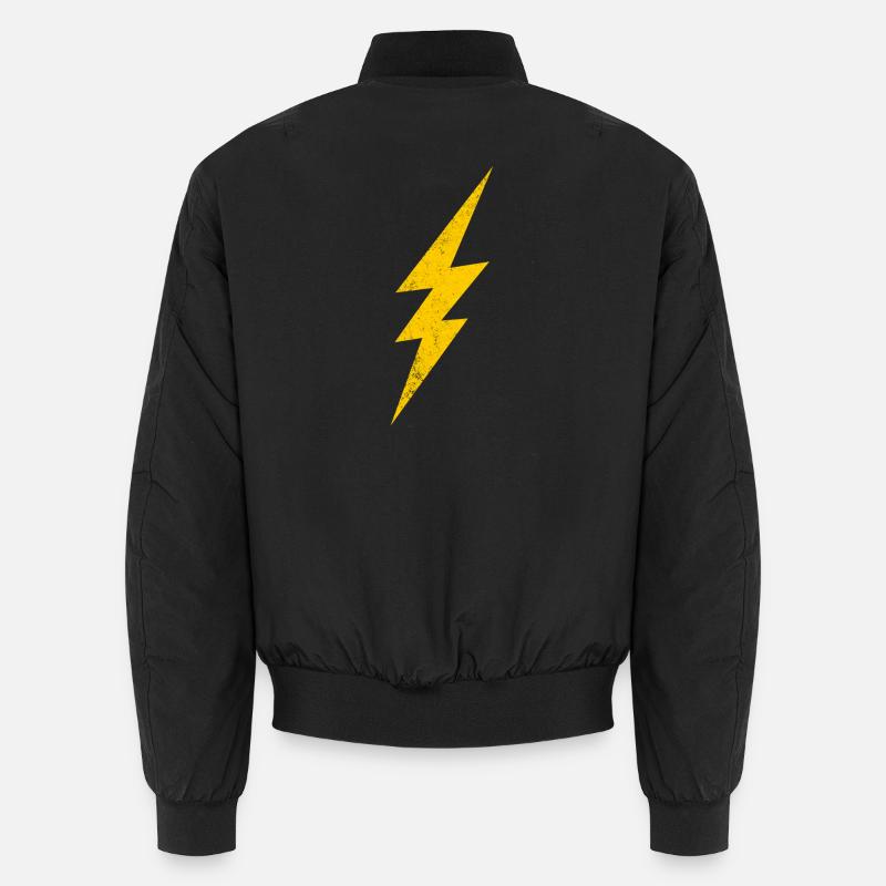 Energy flashDesign in yellow Unisex Bomber Jacket