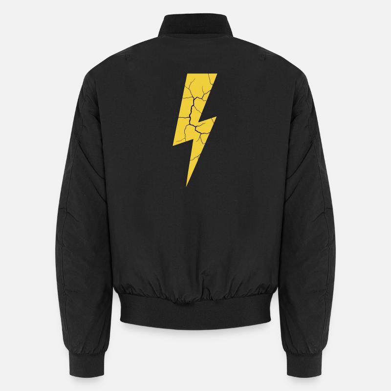Blitz Blitzschlag Gewitter Strom Sturm - Unisex Bomberjacke - Schwarz