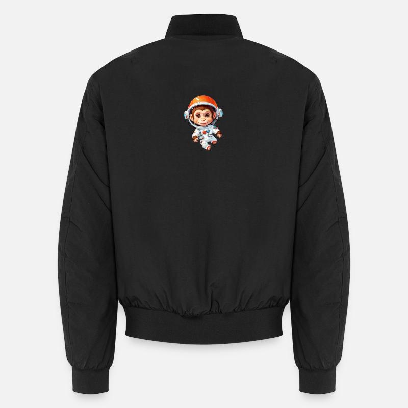 Weltraum-Affe - Unisex Bomberjacke - Schwarz
