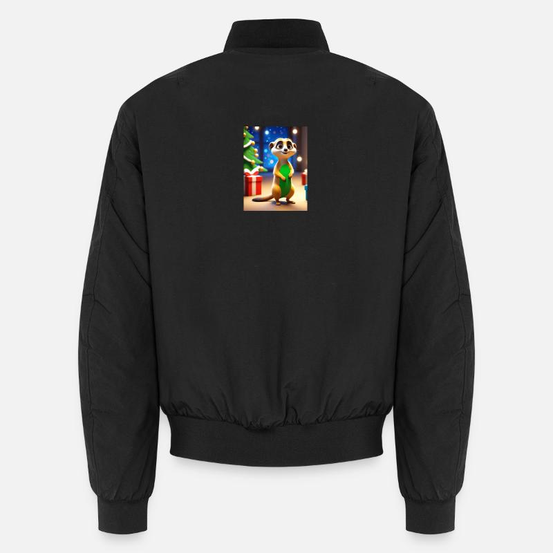 Cartoon Weihnachtsgrüsse Erdmännchen Geschenk Unisex Bomberjacke