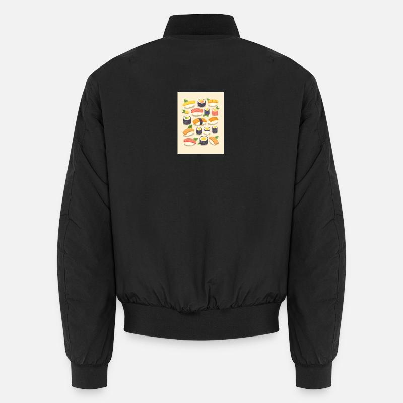 Illustration d’assortiment de sushis vibrants Bomber unisexe