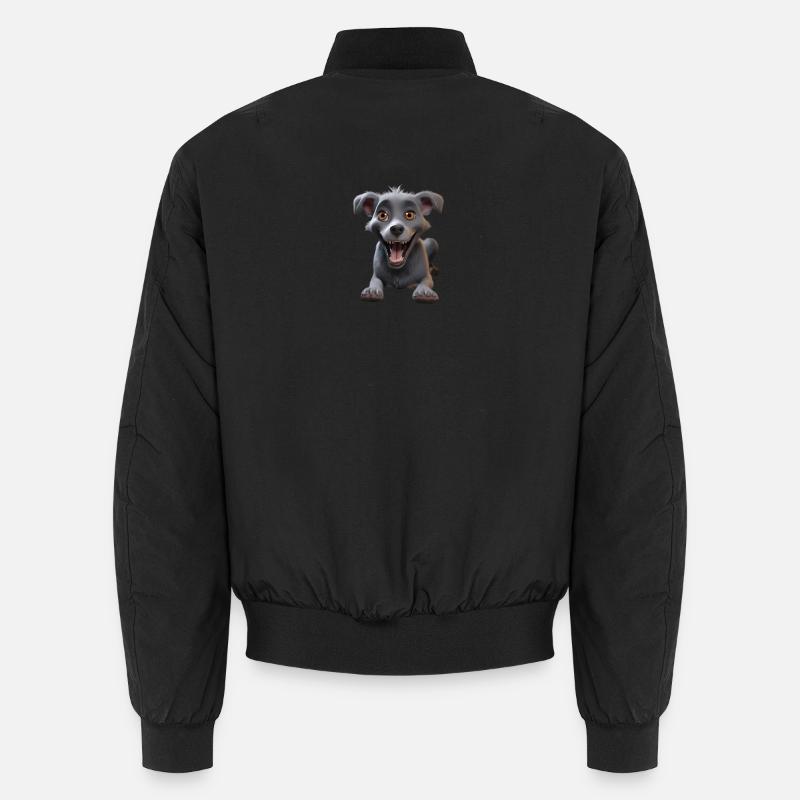 Waiting dog - Unisex Bomber Jacket - black