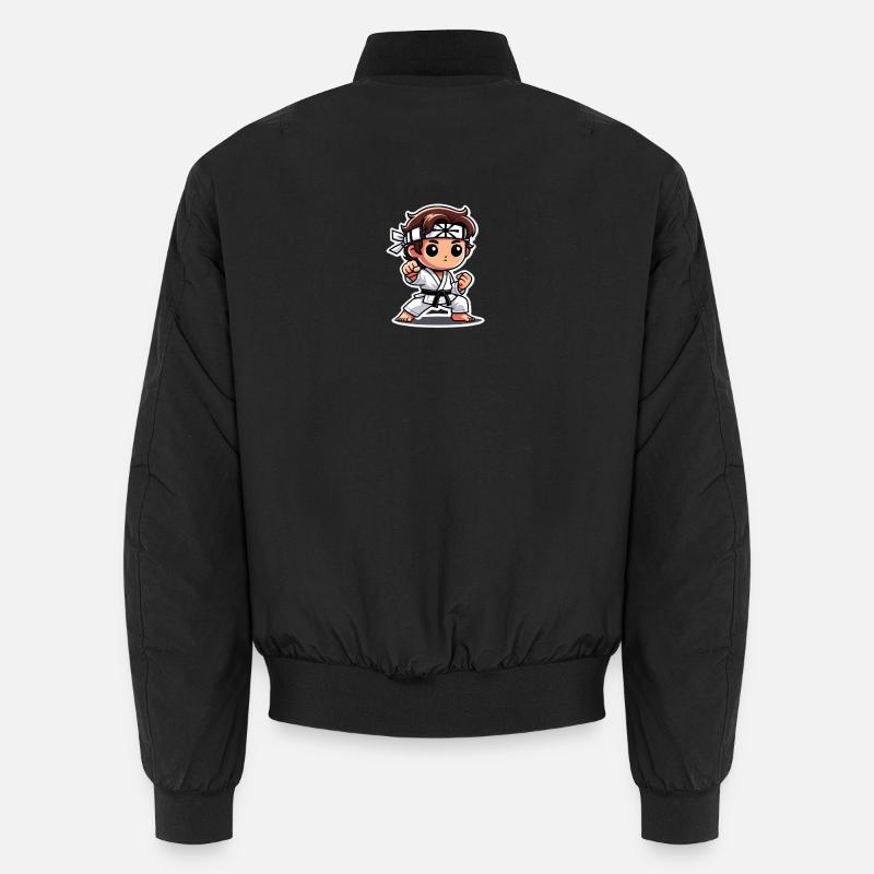 Kriegerkind in traditioneller Kampfposition - Unisex Bomberjacke - Schwarz