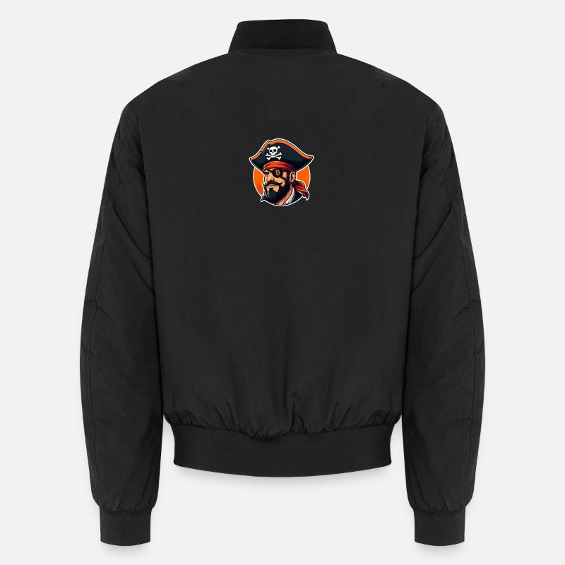 Bitcoin Pirate - Unisex Bomber Jacket - black