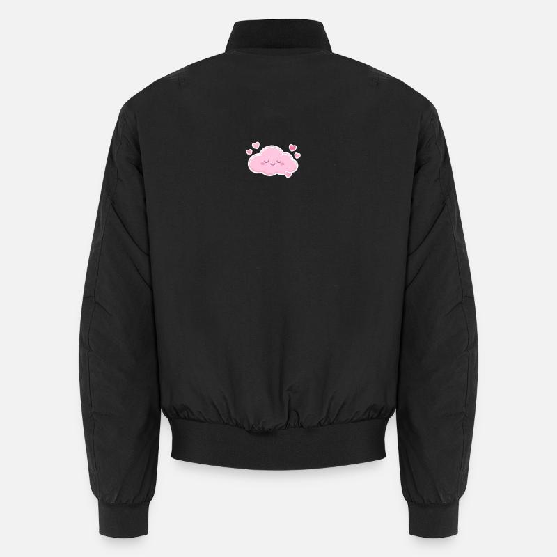 Pink Cloud Hearts Kawaii Unisex Bomber Jacket
