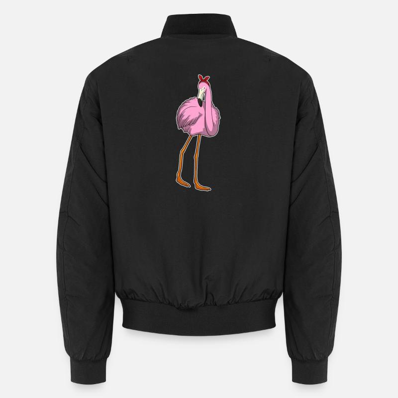 Flamingo Schleife - Unisex Bomberjacke - Schwarz