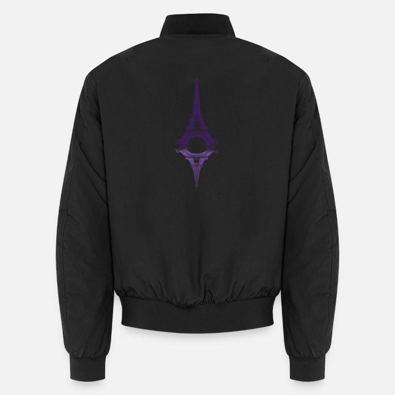 Parisian mirror Eiffel Tower - Unisex Bomber Jacket - black