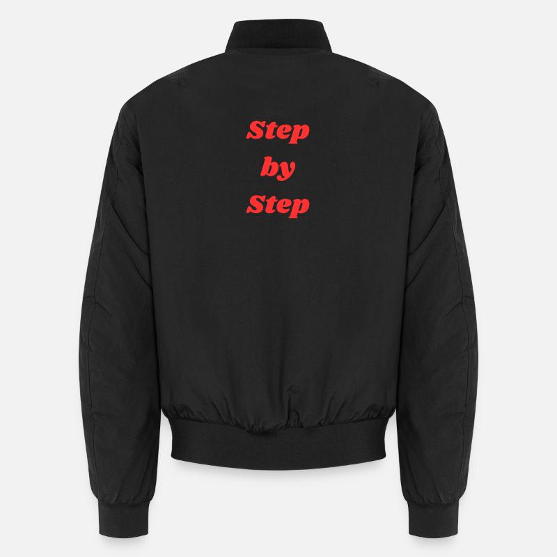 Step by step typography Unisex Bomber Jacket