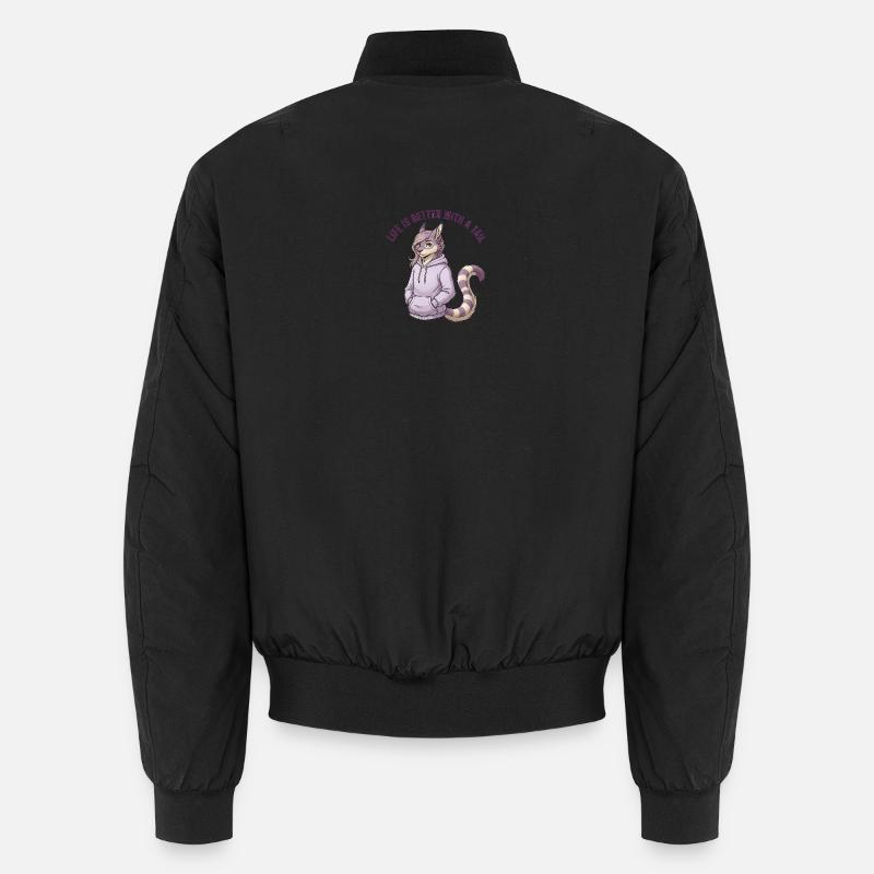 La vie est meilleure avec une queue Bomber unisexe