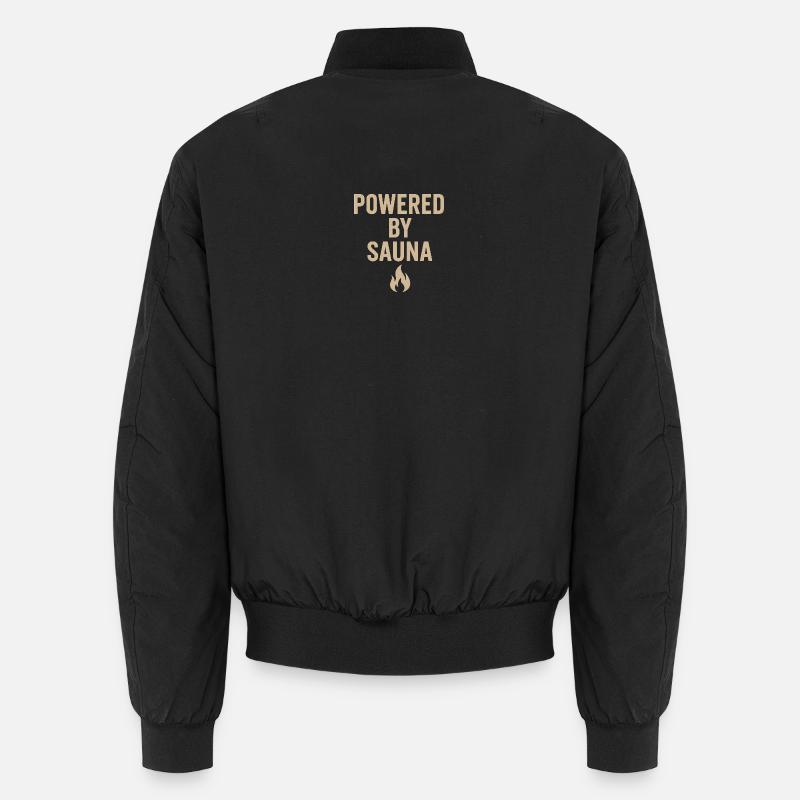 Powerful Sauna Statement Design - Unisex Bomber Jacket - black