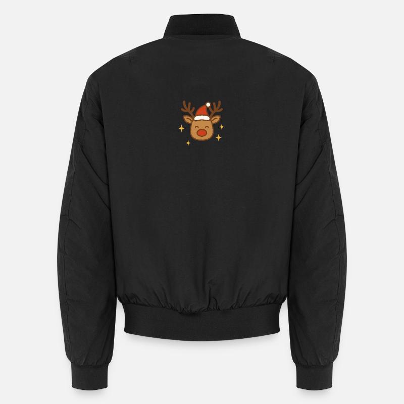 Reindeer mode enabled. - Unisex Bomber Jacket - black