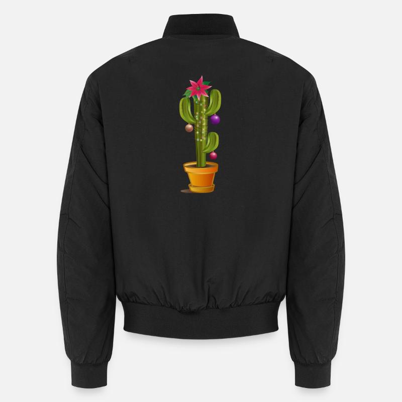 Poinsettia de cactus décoré de Noël Bomber unisexe
