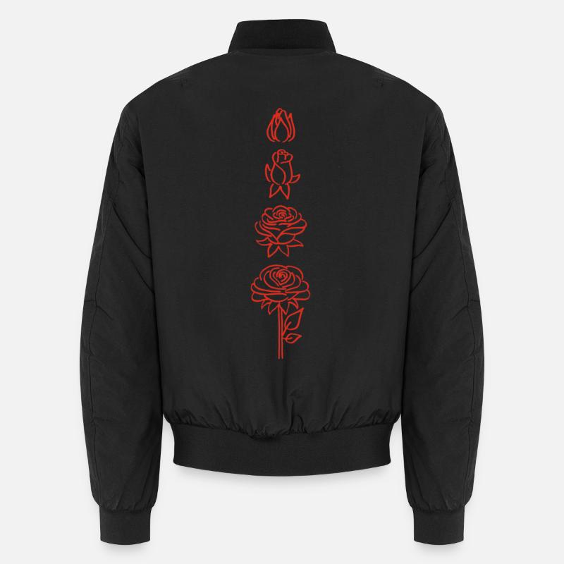 Blüte einer roten Blume Unisex Bomberjacke