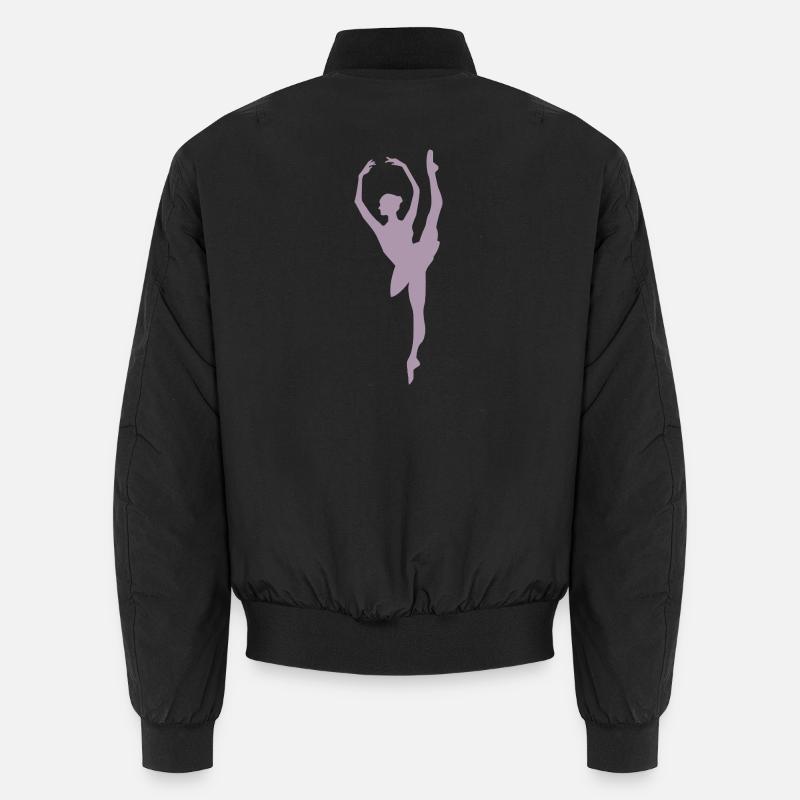 Silhouette de danseuse de ballet minimaliste Bomber unisexe