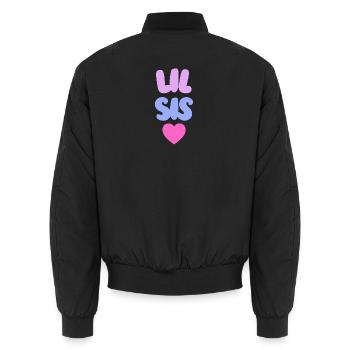 Lil Sis Love - Unisex Bomberjacke - Schwarz - Hinten - AI Model Male 185 light (185cm)
