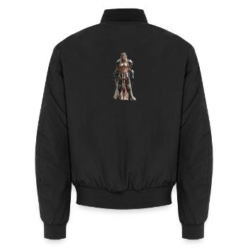 TEMPLERIN - Unisex Bomberjacke - Schwarz - Hinten - AI Model Male 185 light (185cm)