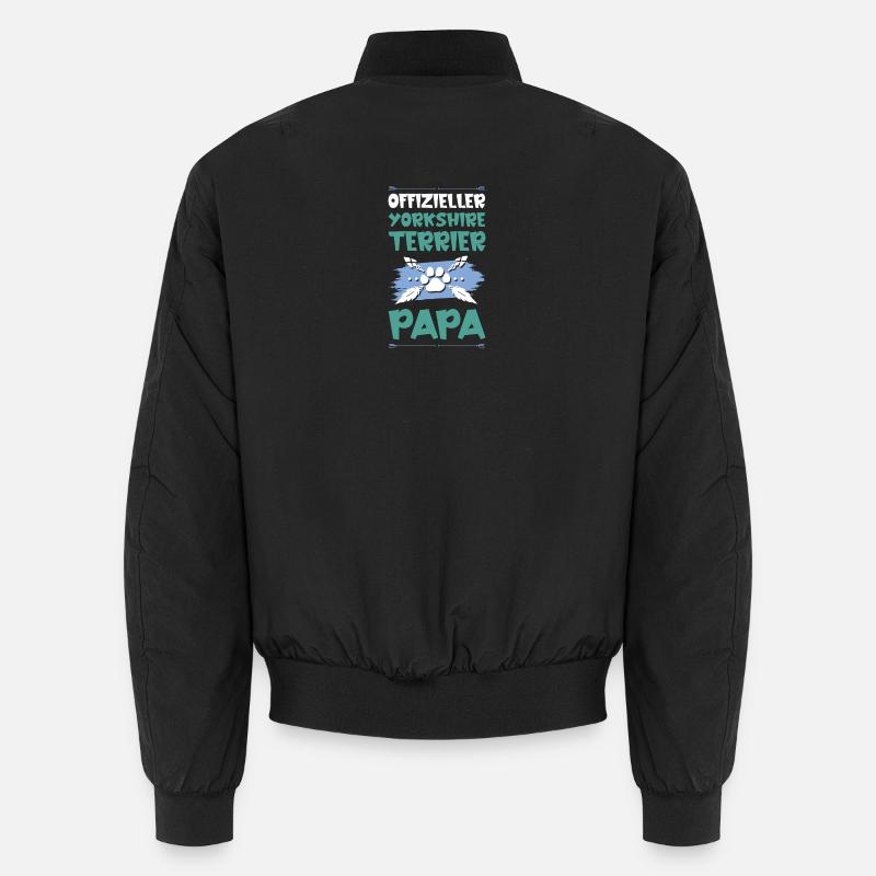 yorkshire terrier hunde papa Unisex Bomberjacke