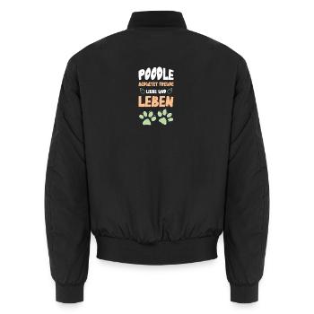 Pudel - Unisex Bomberjacke - Schwarz - Hinten - AI Model Male 185 light (185cm)