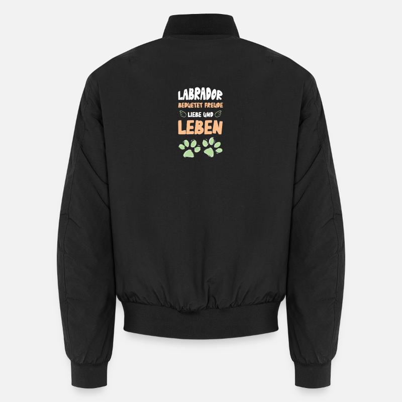 Labrador Freude Liebe Leben Unisex Bomberjacke