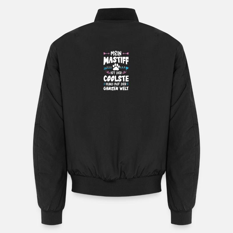 mastiff dog saying - Unisex Bomber Jacket - black