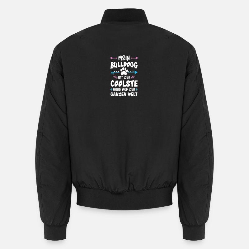 Dicton de chien bouledogue - Bomber unisexe - noir