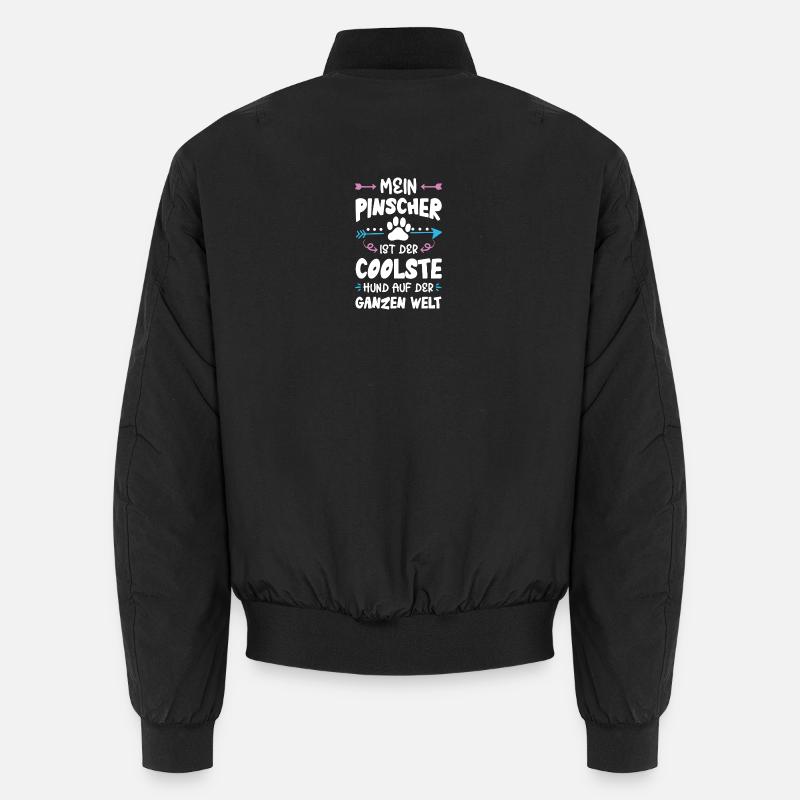 pinscher dog saying Unisex Bomber Jacket