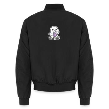 Kawaii Boo Brew Geist - Unisex Bomberjacke - Schwarz - Hinten - AI Model Male 185 light (185cm)