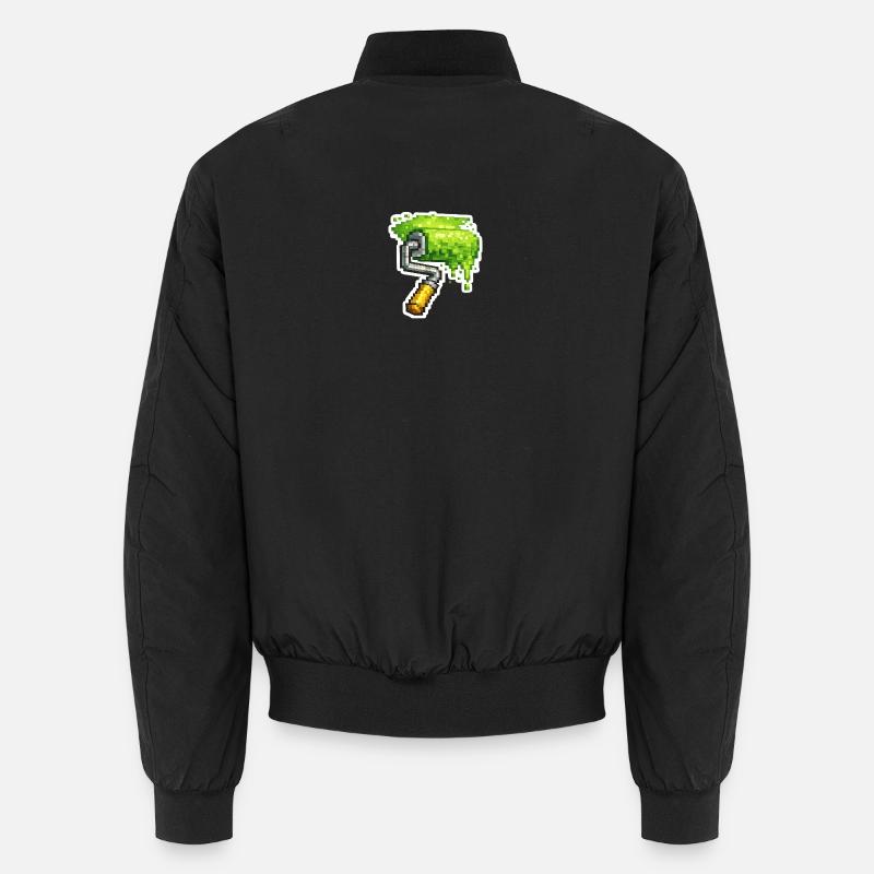 Pixel Color Roller Green Unisex Bomber Jacket