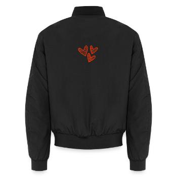 LOVE. COUPLE. JUST MARRIED. EVJF. SAINT VALENTIN. - Bomber unisexe - noir - Dos - AI Model Male 185 light (185cm)