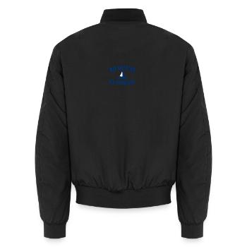 No Motor No Problem - Unisex Bomber Jacket - black - Back - AI Model Male 185 light (185cm)