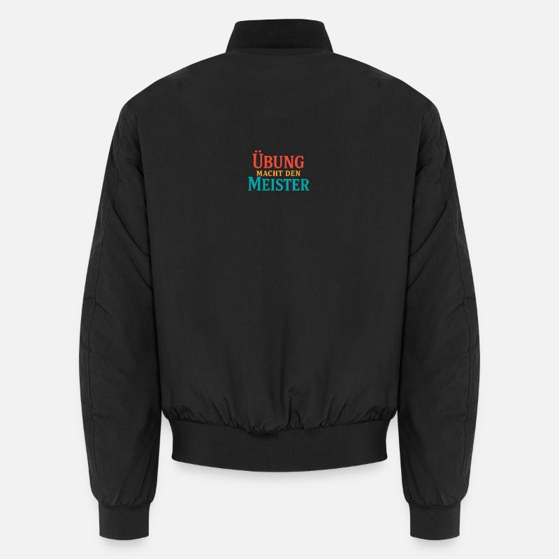 Übe das Schmieden des Meisters - Unisex Bomberjacke - Schwarz