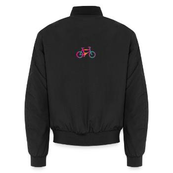 VELO. RETRAITE. RETRAITE. RETRAITEE. RETRAITE - Bomber unisexe - noir - Dos - AI Model Male 185 light (185cm)