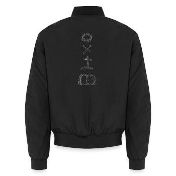 Vom Kreuz zur Auferstehung - Unisex Bomberjacke - Schwarz - Hinten - AI Model Male 185 light (185cm)