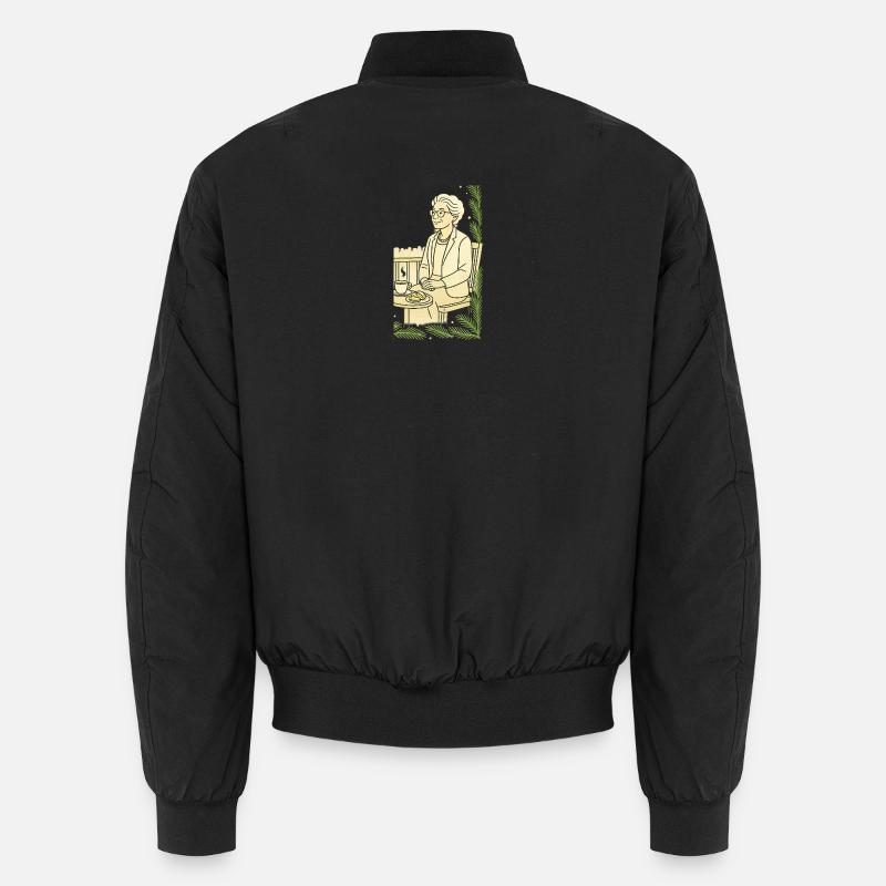 Großmutter Cafézeit am Tisch Unisex Bomberjacke