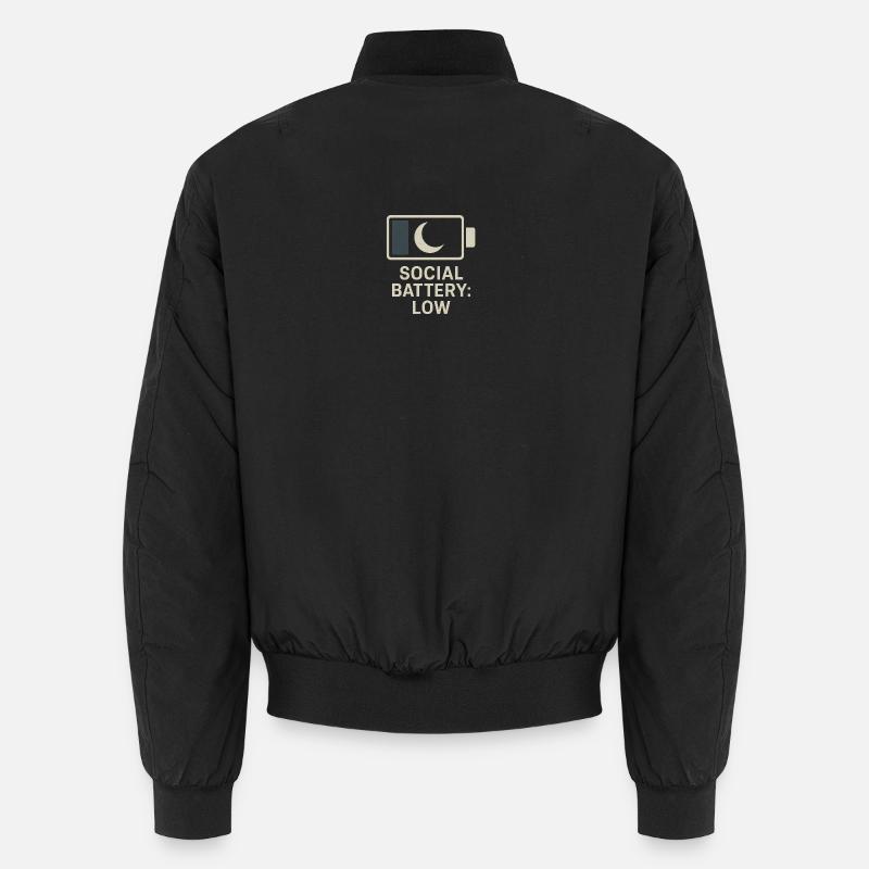 Low battery - Unisex Bomber Jacket - black