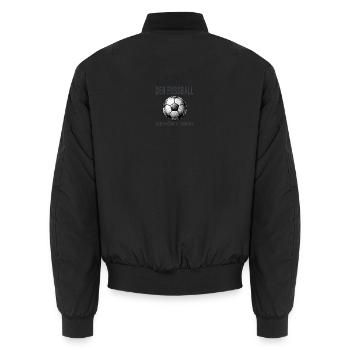 Der Fussball gehört uns - Unisex Bomberjacke - Schwarz - Hinten - AI Model Male 185 light (185cm)