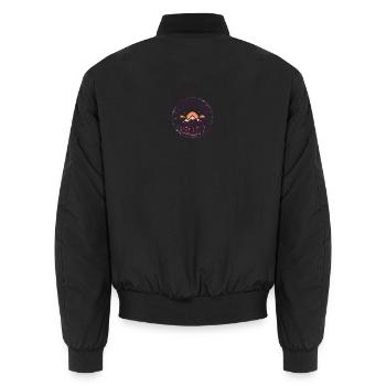 Level up your reality - Unisex Bomberjacke - Schwarz - Hinten - AI Model Male 185 light (185cm)