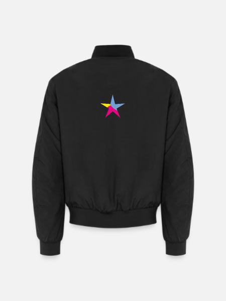 STERN. STERNE. STERN. FEST. JAHRESTAG. WEIHNACHTEN - Unisex Bomberjacke - Schwarz