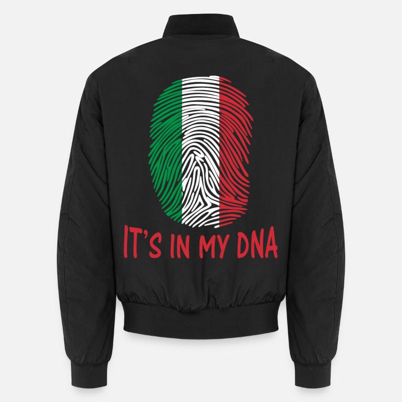 drapeau de conception d'autocollant de l'Italie Italia c'est dans mon ADN Bomber unisexe