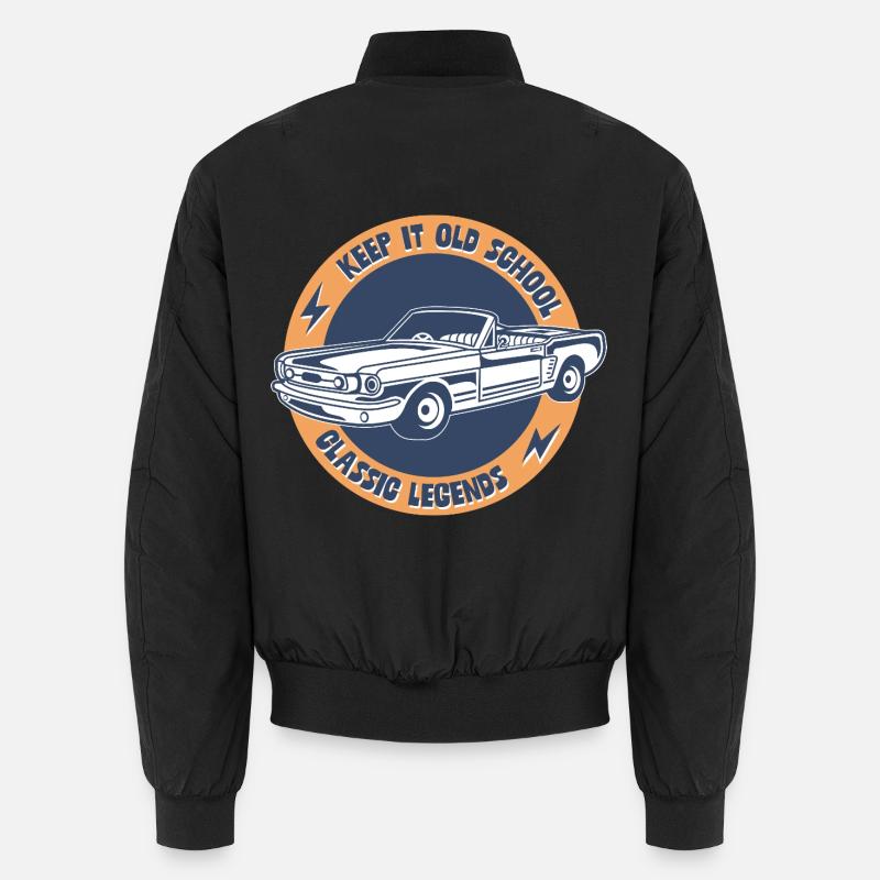 Keep It Old School – Classic Car Legends Unisex Bomberjacke