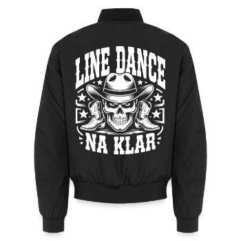 Line Dance Skull Cowboy - Unisex Bomber Jacket - black - Back - AI Model Male 185 light (185cm)