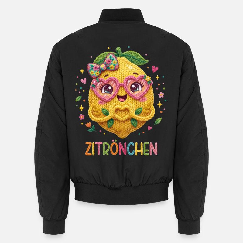 Zitrone Zitrönchen Unisex Bomberjacke