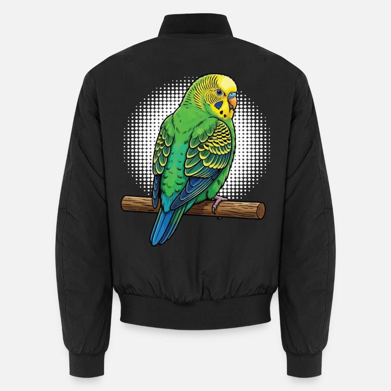Budgerigars Budgie Owners Budgies - Unisex Bomber Jacket - black