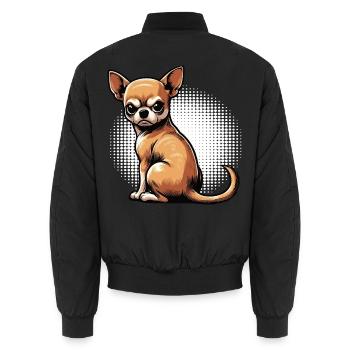 Chihuahua Chihuahua Owner Chihuahuafan Chi Chis - Unisex Bomber Jacket - black - Back - AI Model Male 185 light (185cm)